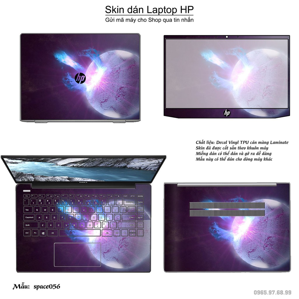 Skin dán Laptop HP in hình không gian nhiều mẫu 10 (inbox mã máy cho Shop)