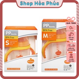 [CHÍNH HÃNG] BÌNH SỮA WESSER CỔ RỘNG 180ML/260ML