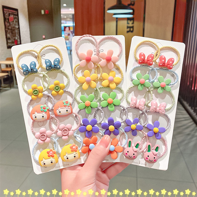 Set 10 dây buộc tóc xinh xắn dễ thương cho bé gái