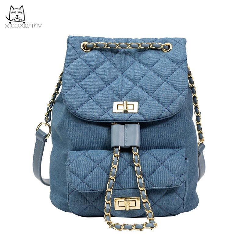 Balo Đeo Vai Vải Denim Thời Trang 2022 Cho Nữ