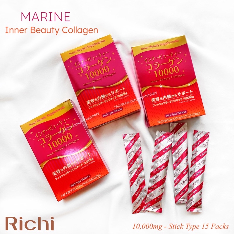 Collagen Marine 10000mg hộp 15 gói mẫu mới nhất 2021