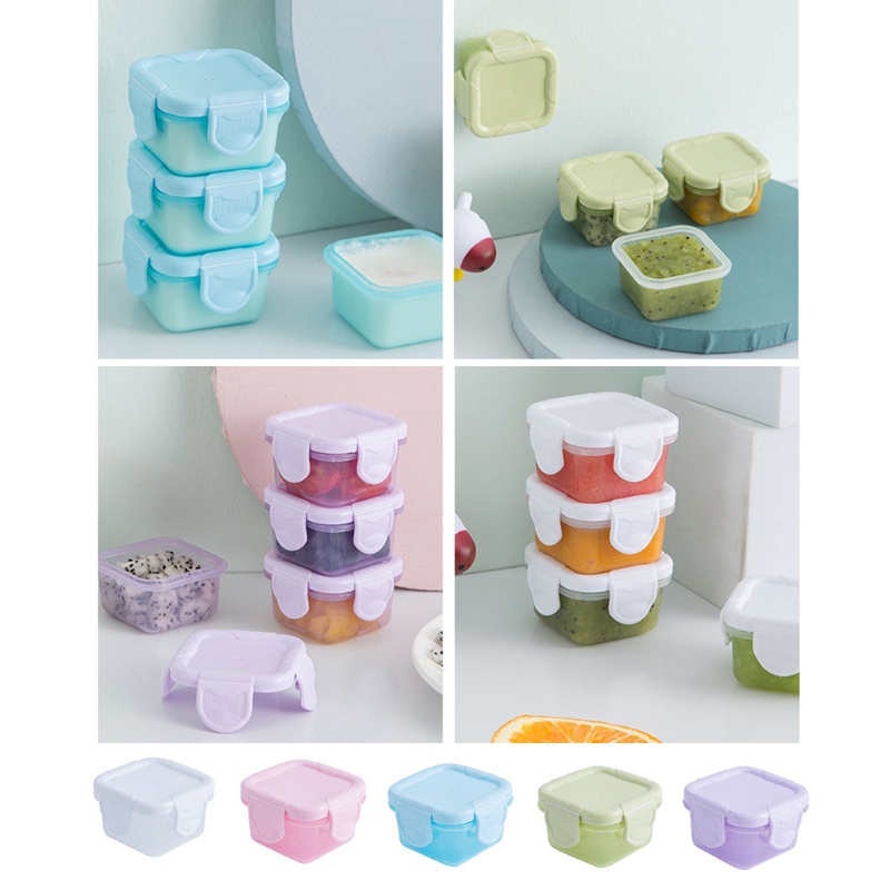 Set 4 hộp đựng thực phẩm 60ml cho bé sơ sinh