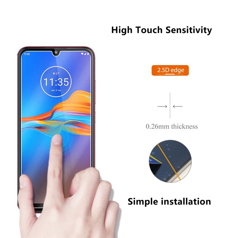 Set 3 Kính Cường Lực 9h Bảo Vệ Màn Hình Điện Thoại Motorola Moto E 6 Plus