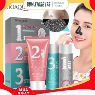 Set Dưỡng Da Lột Mụn Đầu Đen 3 Bước Bioaqua