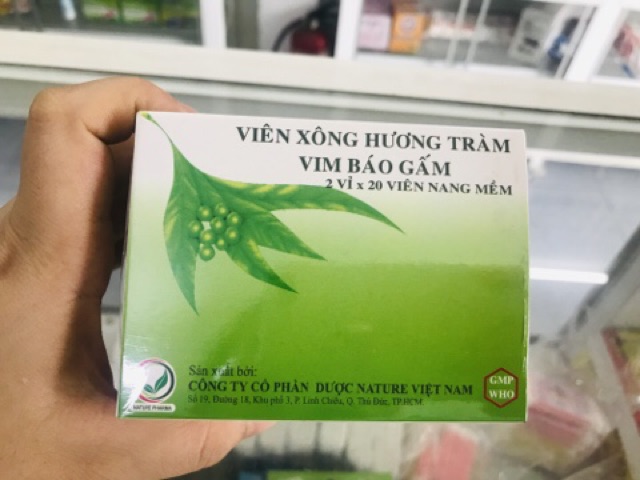 Viên xông hương tràm  sổ mũi viêm xoang hộp 2 vỉ | BigBuy360 - bigbuy360.vn
