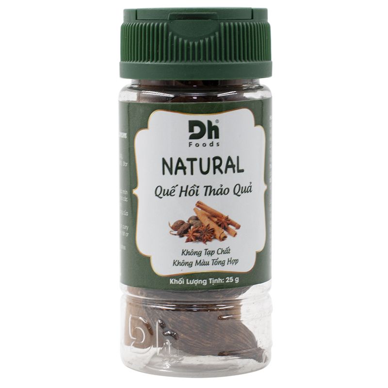 Quế Hồi Thảo Quả 3 in 1 Natural DH Foods 25G Chính Hãng - Bộ Ba Gia Vị Quế - Hồi – Thảo Quả Trong 1 Hũ Tiện Lợi