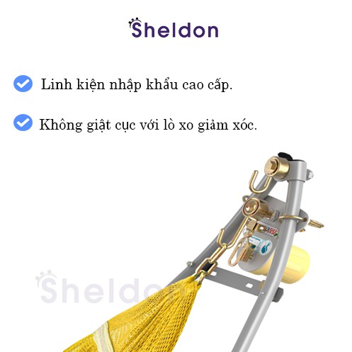 [Bảo hành 1 đổi 1] Máy đưa võng tự động cao cấp cho em bé autoru sức đưa 85kg (thích hợp với các loại võng xếp hiện nay)