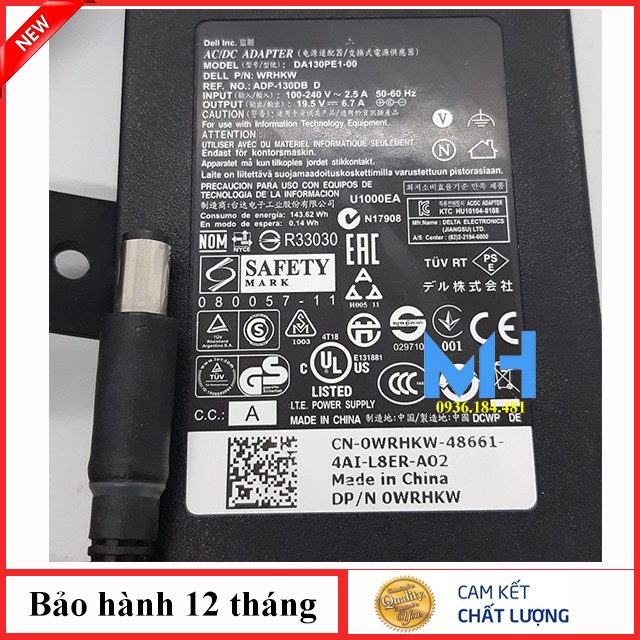 Sạc laptop Dell 19,5v-6,7A (130w), sạc Dell G3 G5 G7 3579 3779 15 3590 5590 5587 7588 7590 17 7790 ZIN cao cấp theo máy