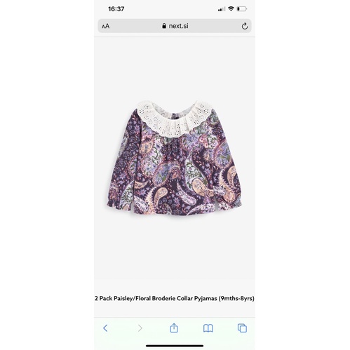 Bộ Thu Bé Gái Hoa Lá Riềm Cổ Next