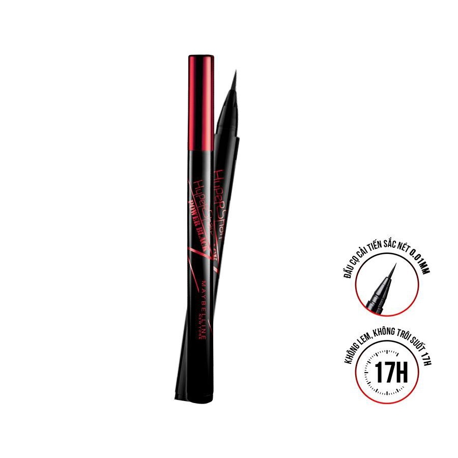 Kẻ mắt Maybelline Hyper Sharp Power Black Eyeliner 0.5g giúp bạn có đôi mắt to tròn và sắc sảo hơn.