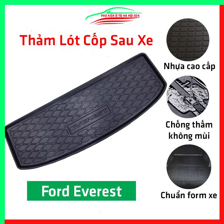 Thảm nhựa lót cốp Ford Everest 2016-2022 nhựa dẻo dày dặn đàn hồi tốt