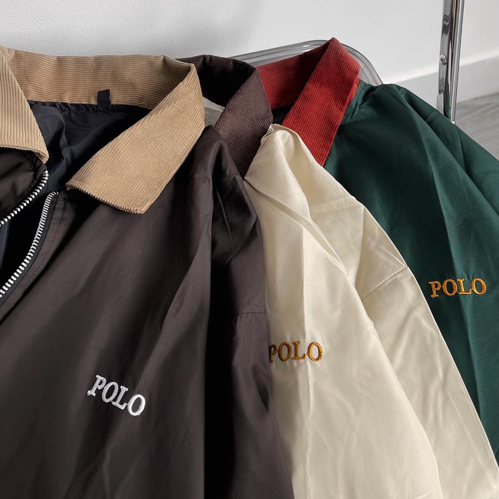 [sẵn] Áo bomber dù jacket POLO nhiều màu (ảnh thật tại shop) Tanazi Closet