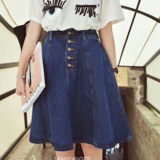 Chân váy jeans ( 63 kí xuống vừa )