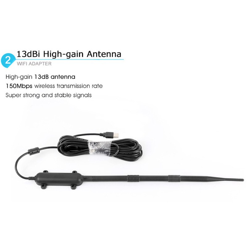 Outdoor High Power WiFi Router USB Adapter Long Range Antenna Signal