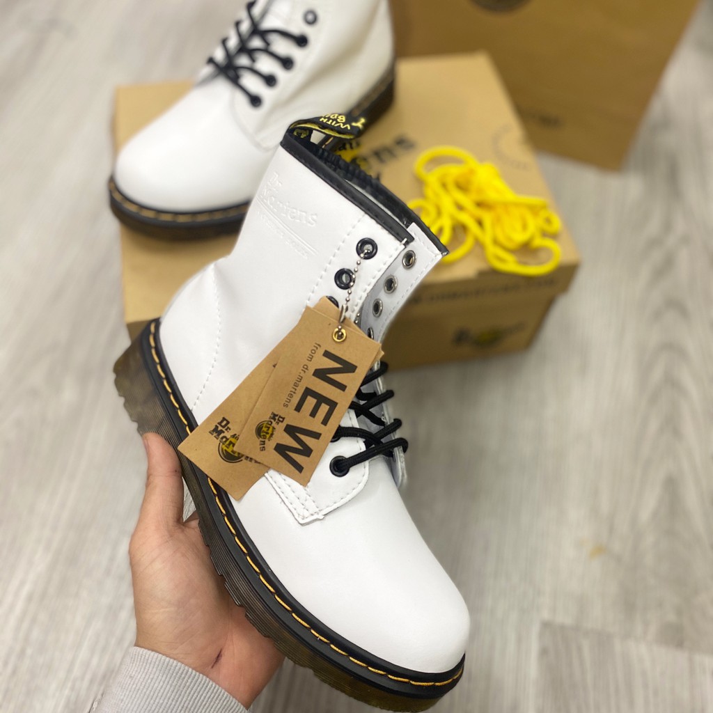 Giày Sneaker Dr Marten Trắng Full Box Phụ Kiện Freeship