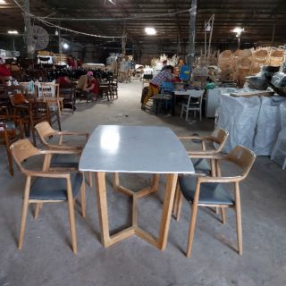 Bộ Bàn ăn Praha mặt đá cao cấp (Freeship nt HCM, Dĩ An, Biên Hoà)