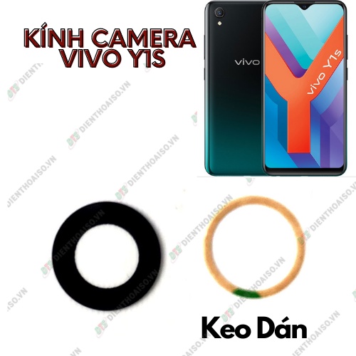 Mặt kính camera vivo y1s có sẵn keo dán