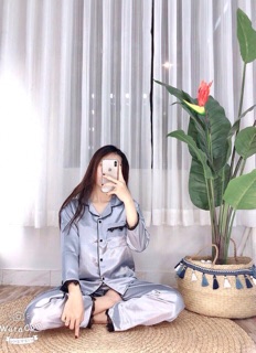 ĐỒ BỘ PIJAMA LỤA REN -TAY DÀI QUẦN DÀI