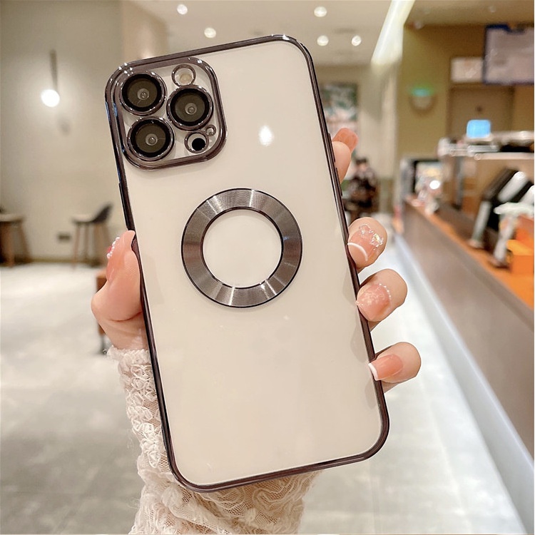 Ốp lưng IRIS hở táo viền màu sang trọng iPhone 14/ 14 Max/ 14 Pro/ 14 Pro Max