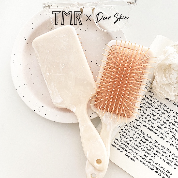 Lược Gỡ Rối Vân Marbling TMR Hair Comb Brush chống rụng, sấy tạo kiểu phồng tóc chuyên dụng