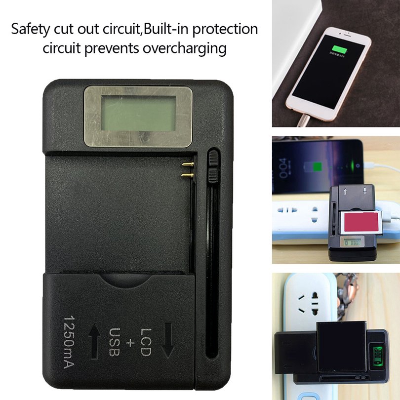 Củ sạc điện thoại cổng USB có màn LCD hiển thị tiện dụng