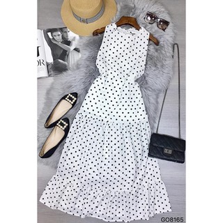 ĐẦM MAXI BI ĐUÔI CÁ HỞ LƯNG_ GO8165