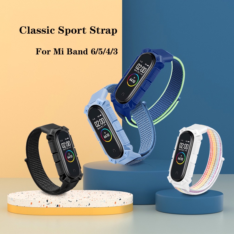 Dây Đeo Nylon Kiểu Dáng Thể Thao Cho Đồng Hồ Thông Minh Mi Band 6/5/4/3