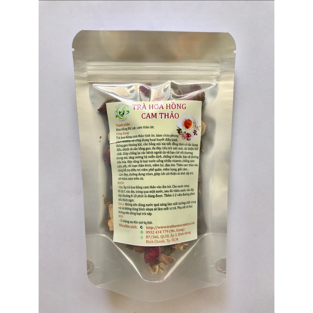 Trà hoa hồng cam thảo 50g