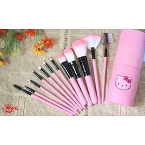 Bộ cọ trang điểm 12 cây hello kitty