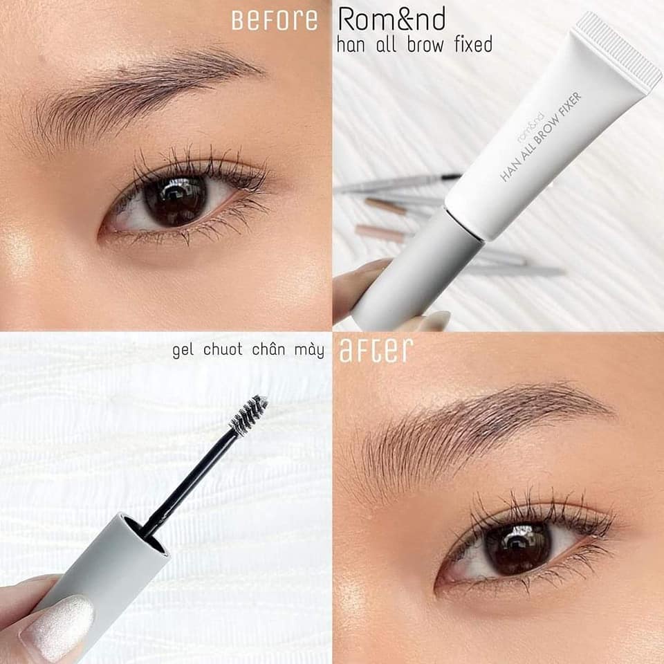 GEL TRONG SUỐT ĐỊNH HÌNH LÔNG MÀY TỰ NHIÊN ROMAND HAN ALL BROW FIXER 9G CHÍNH HÃNG - 9822