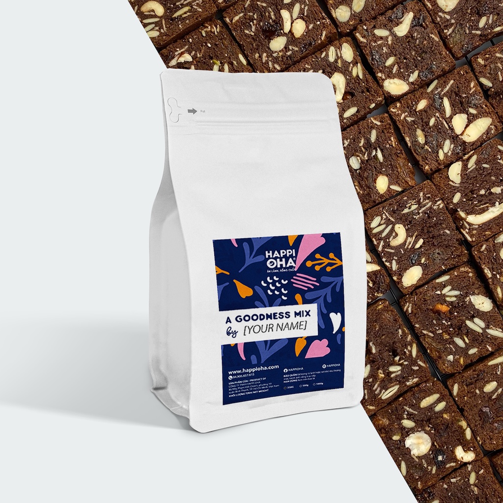 Set nguyên liệu làm bánh biscotti nguyên cám - làm được khoảng 600g bánh - kèm video hướng dẫn HAPPI OHA