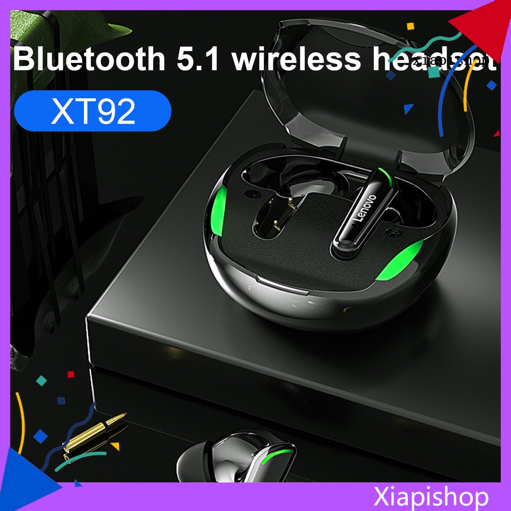 Tai nghe nhét tai không dây Bluetooth BT5.1 điều khiển cảm ứng âm thanh nổi kèm mic cho Lenovo XT92