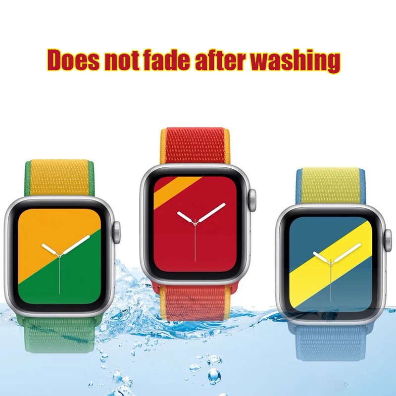 Dây đeo nylon cho đồng hồ thông minh Apple 44mm 40mm 42mm 38mm Iwatch 3 4 5 6 Se Band 44 mm