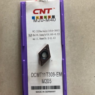 Hộp 10 mảnh dao tiện CNT cao cấp loại 1 ( DCMT11T308-EM-M205 )