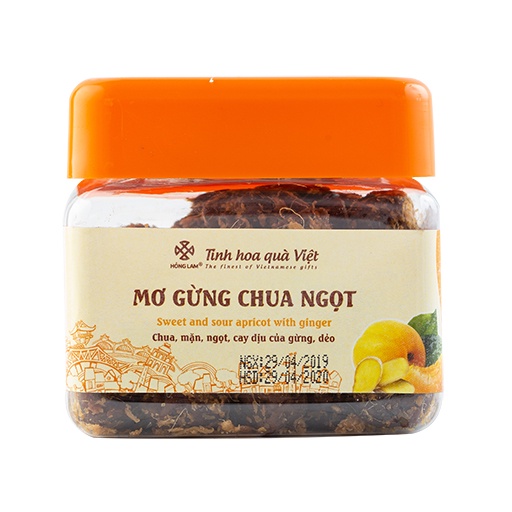 Ô mai  Mơ gừng chua ngọt Hồng Lam - Vị chua ngọt gừng - Hộp