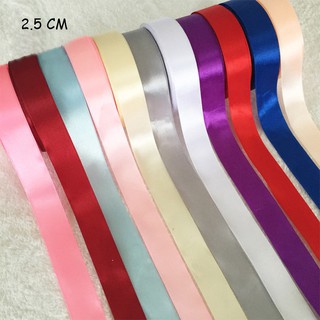 Cuộn Dây Ruy Băng Lụa Mềm Mịn 25yards 2.5cm / 4cm Dùng Trang Trí Tiệc Cưới