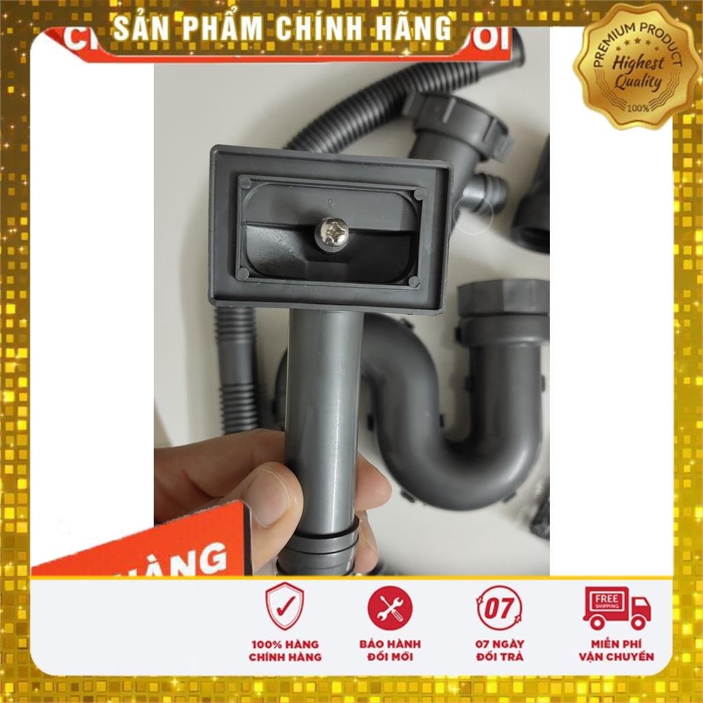 [LOẠI 1] Bộ xi phông, xả nước chậu rửa bát ngăn mùi có chống tràn đầy đủ