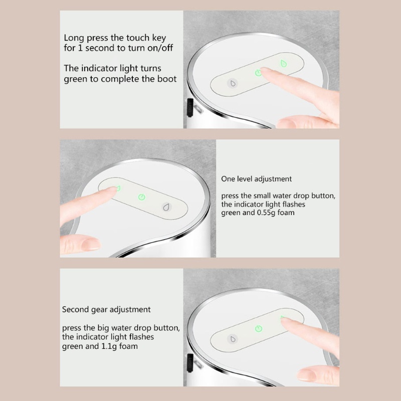 Bình Đựng Xà Phòng Tự Động Có Thể Sạc Lại Tiện Dụng