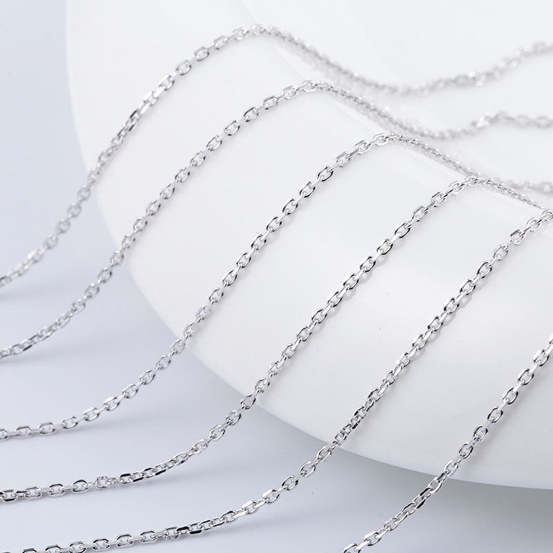 Vòng cổ Bạc 925 100% 1.5mm Cắt 14-24 &quot;Thời Trang