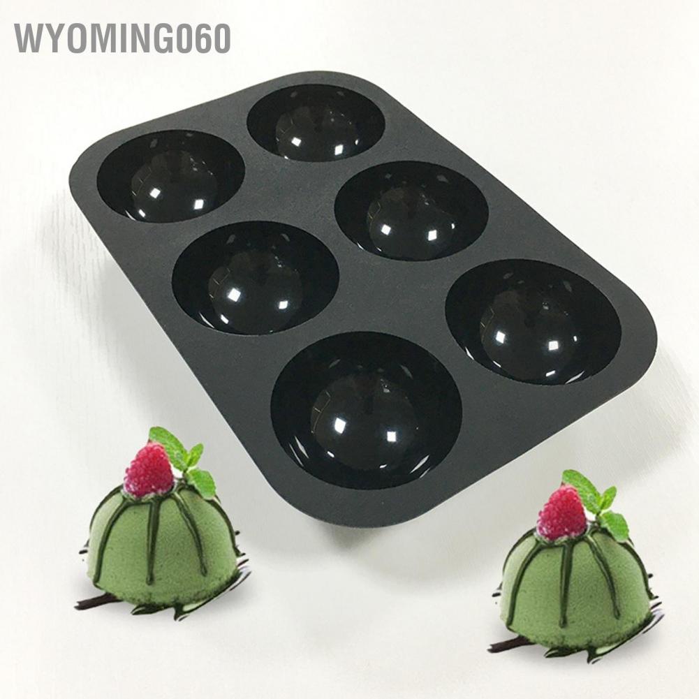 [Hàng Sẵn] Dụng cụ bếp tráng miệng sô cô la, bánh nướng bằng một khuôn silicon hình bán cầu 【Wyoming060】