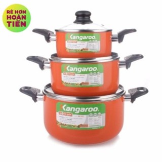 Bộ nồi nhôm - freeship - bộ nồi kangaroo kg932