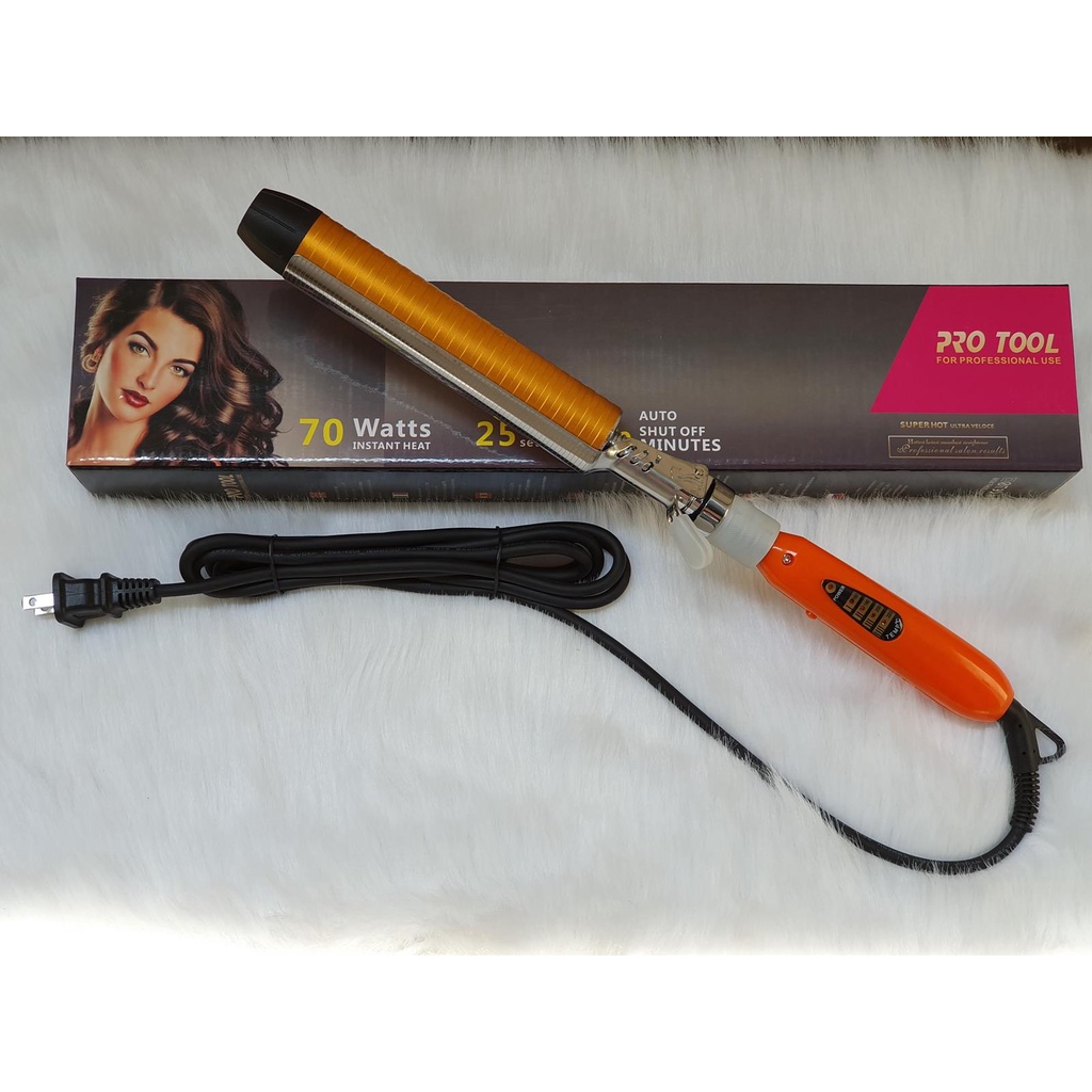 Máy uốn lọn tóc chỉnh nhiệt màu vàng