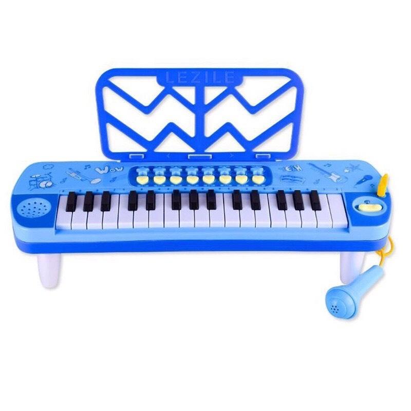 Đàn Piano mini 48 phím kèm Micro cho bé, đồ chơi âm nhạc trẻ em đàn organ nhập vai làm ca sĩ, chất liệu nhựa ABS an toàn