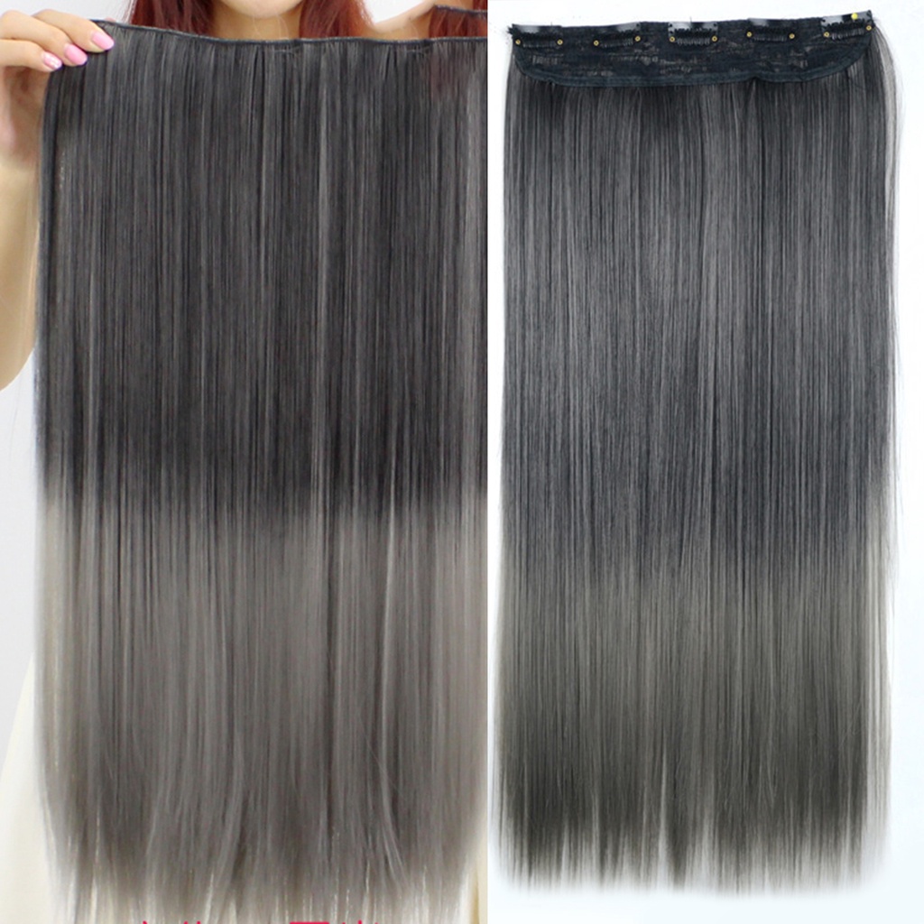 Tóc Giả Dạng Kẹp Chịu Nhiệt Độ Cao Màu Ombre Độc Đáo
