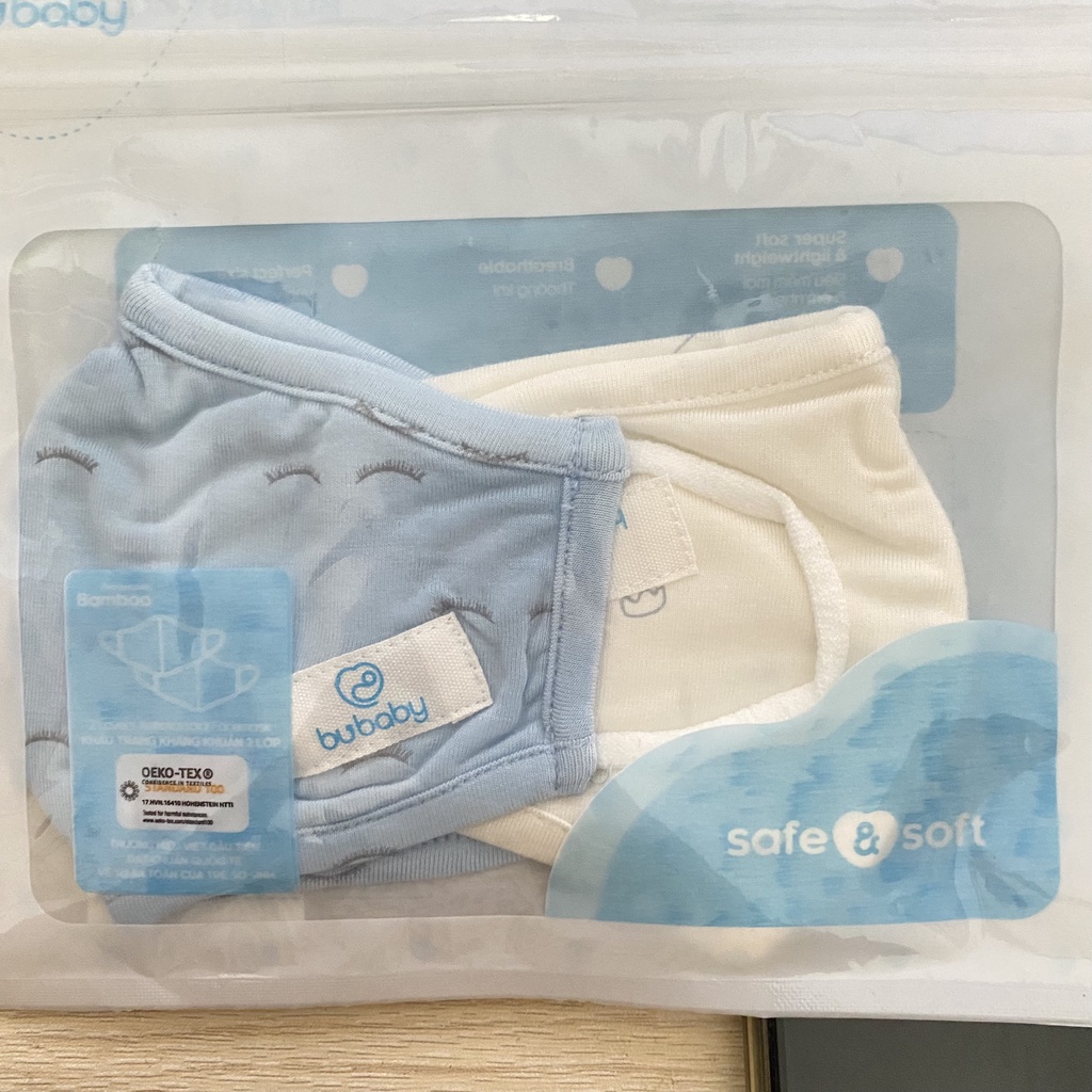 Khẩu trang Bu, Bubaby kháng khuẩn cho bé 1Y - 3Y