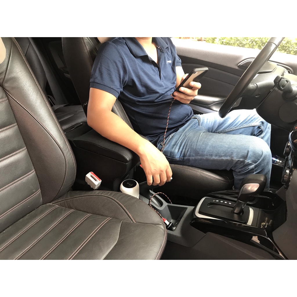 Bệ tì tay Ecosport Kibbet loại 1490 không khoan vít - Hộp tỳ tay đa năng hàng theo xe - Tự lắp đặt - Có cổng USB