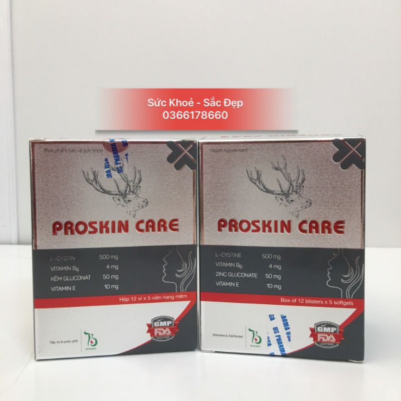 Viên uống Proskin Care giúp đẹp da chống lão hoá Hộp 60 viên