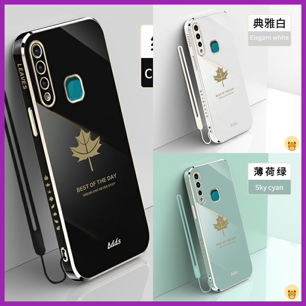 Ốp Điện Thoại Mạ Điện Mềm Mịn Có Dây Đeo Sang Trọng Cho Vivo Y19