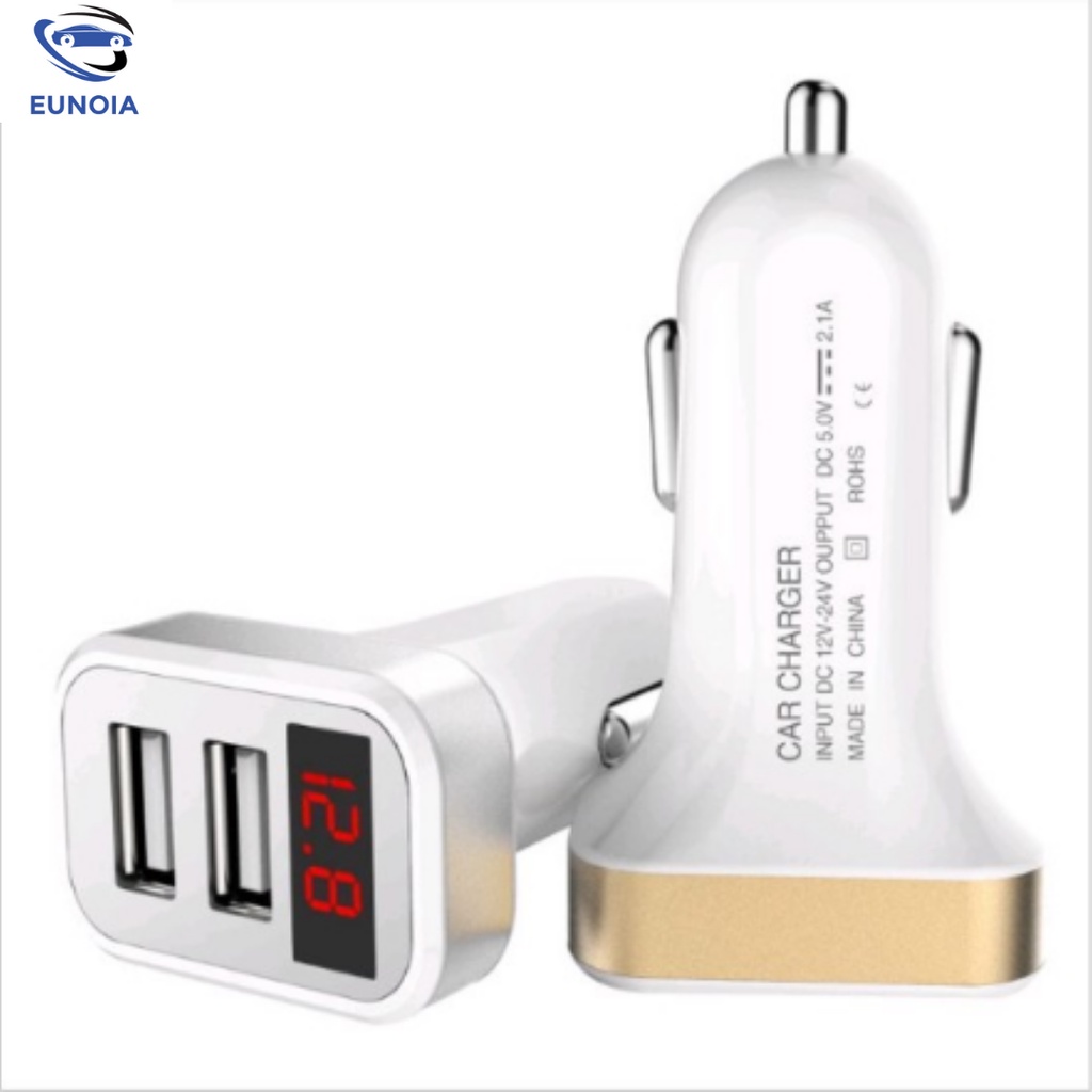 Tẩu sạc cốc sạc nhanh 2 cổng usb trên oto xe hơi - bộ sạc trên ô tô - Tẩu sạc SCUD 2 cổng usb - phụ kiện ô tô EUNOIA