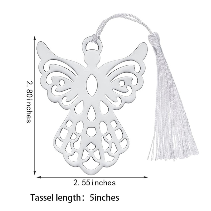 Bộ 10 Bookmark Kim Loại Hình Thiên Thần Trang Trí Tiệc Giáng Sinh Năm Mới